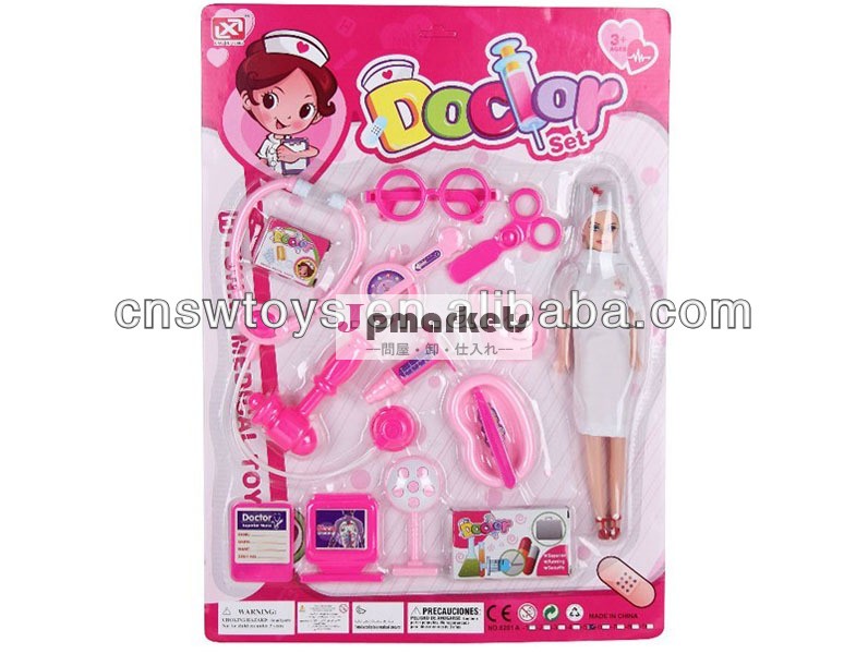 9pcプラスチックのおもちゃの子供のための人形と一緒に楽しいsw8200161聴診器問屋・仕入れ・卸・卸売り
