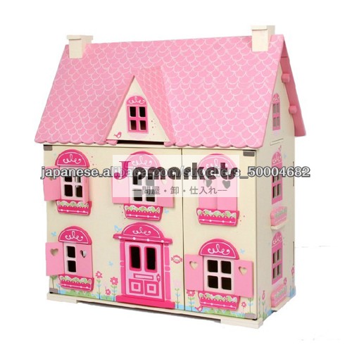 工場出荷時の価格での人形の家のたんすが付いている熱い販売の木製の人形の家問屋・仕入れ・卸・卸売り