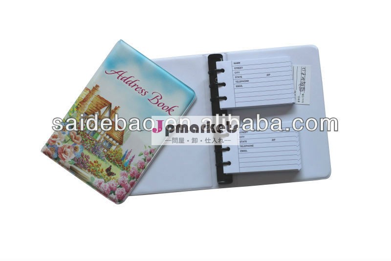 アドレス帳/promotioanハードカバースパイラルpvcbotebookカラフルな印刷で問屋・仕入れ・卸・卸売り