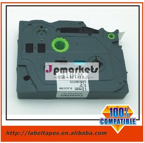 テープの交換のための互換性のあるラベルtz231brotherp- タッチpt1000- 12mm幅x8メートル長さ( 黒に白)問屋・仕入れ・卸・卸売り