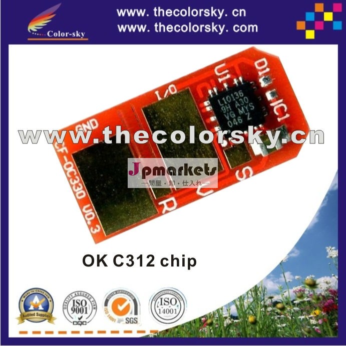 (TV-OC312) OKI C312 C 312 TNR-C4KK1 TNR-C4KC1 TNR-C4KM1 TNR-C4KY1 互換性のあるトナーチップ問屋・仕入れ・卸・卸売り