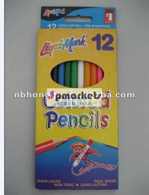 無毒な12pcs 7 "長い色の鉛筆セット問屋・仕入れ・卸・卸売り