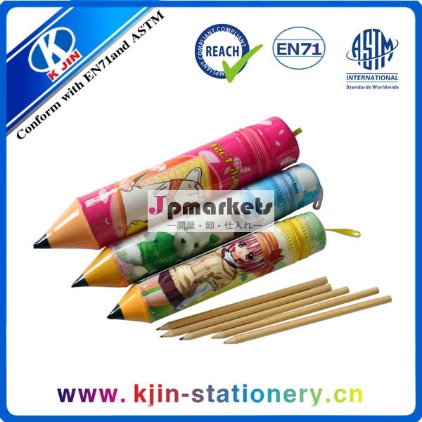 の色の鉛筆セット12個/木材色の鉛筆セット/色の鉛筆セット　pvcブラシポット問屋・仕入れ・卸・卸売り