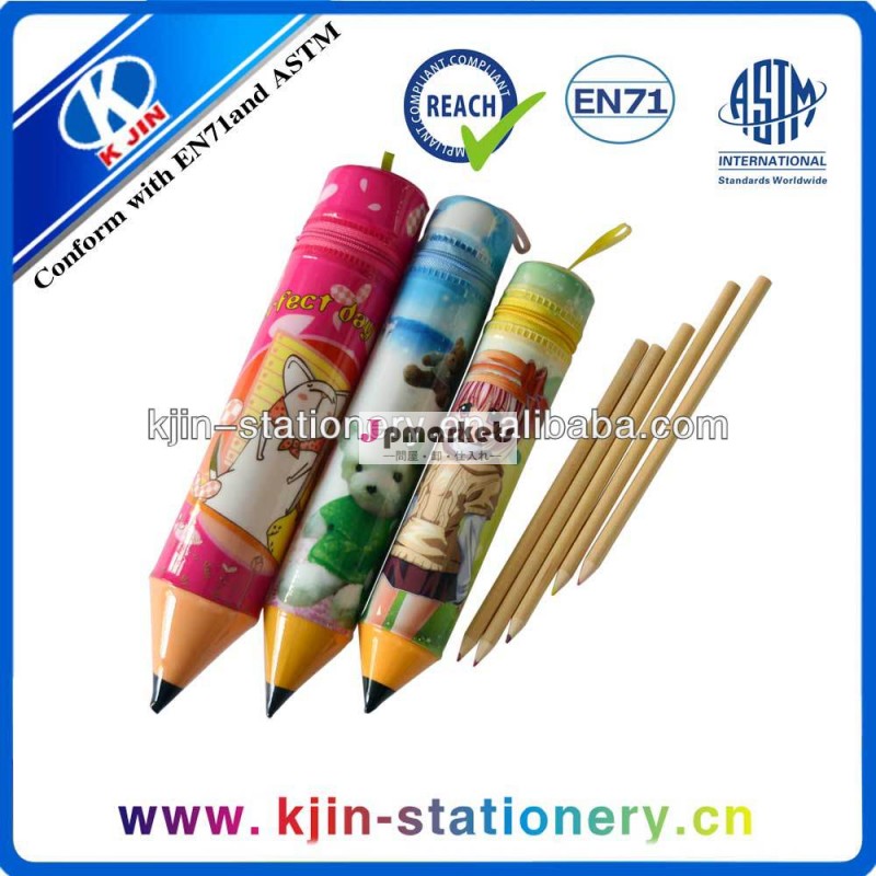 24個天然木製色の鉛筆セット/子供水彩セット　pvcボックス問屋・仕入れ・卸・卸売り