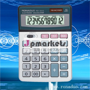 Rd-331212- 桁デスクトップ電卓calculadora( oemは歓迎されている)! デュアル電源電卓問屋・仕入れ・卸・卸売り