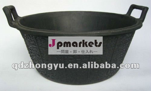 2つのハンドル20Lが付いているリサイクルされた頑丈な耐久のゴム製たらい問屋・仕入れ・卸・卸売り