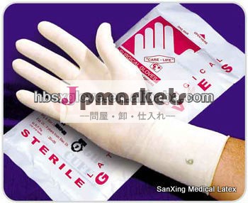 ラテックス手袋使い捨て無菌手術用ハンド印刷されたロゴ問屋・仕入れ・卸・卸売り