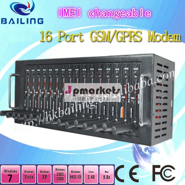 Gsmモデムプール16ポート、 バルクsms-- wavecomq2406問屋・仕入れ・卸・卸売り