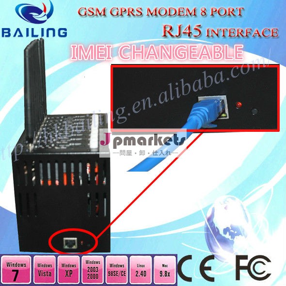 イーサネットrj-45モデムプール、 blのquadbandq2406850/900/1800/1900mhzのサポートが開くコマンドで、 imei変更問屋・仕入れ・卸・卸売り