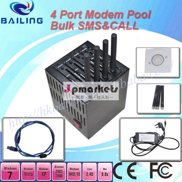 Usbgsmsimカードmodem4portq2406サポートが開くコマンドで、 tcp/ipスタック、 imei変更、 バルクのsms用、 mmsを送信する、 usb2.0インターフェイス問屋・仕入れ・卸・卸売り