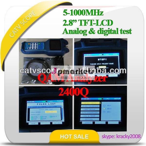 2.85-1000mhzの" tft液晶カラー画面fm/off空気/catvデジタルレベルメーターcsp-2400qすべてのためのテレビのテスト問屋・仕入れ・卸・卸売り