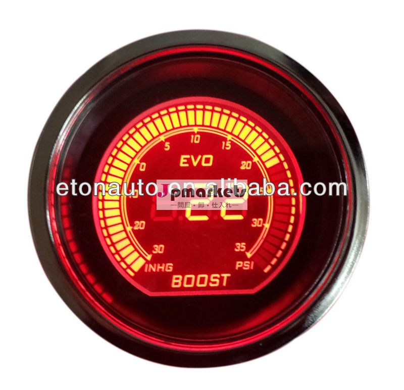 普遍的な車の/オート2" 52ミリメートルブーストゲージ　主導dispaly問屋・仕入れ・卸・卸売り