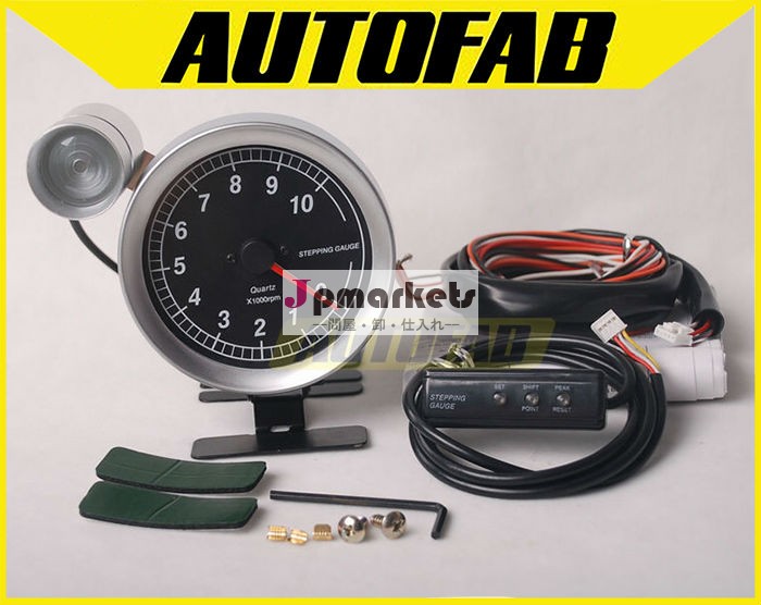 -新しい設計autofab3.75" 新しいクオーツタコメータゲージステッピングシフトライト0から10000/rpmaf-ga375piピボットのためのブランドの高品質な問屋・仕入れ・卸・卸売り