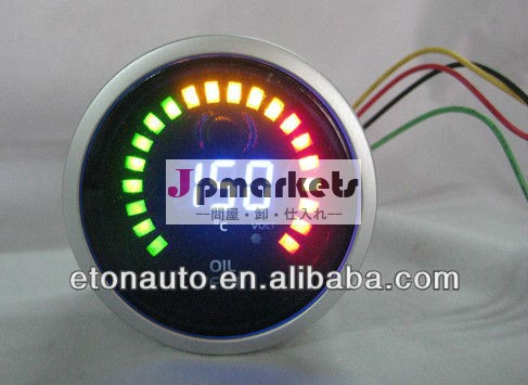 ユニバーサルレーシングカーのオートメーター/carautogauge52ミリメートルledディスプレイ付きオイル温度計、 高品質熱い販売。問屋・仕入れ・卸・卸売り