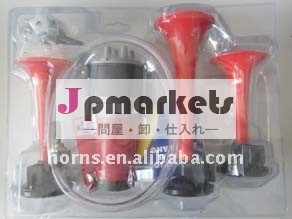 Jd-- 4009a高- 品質3パイプ赤エアホーンスピーカー付きビッグモーターによって車とバイク用問屋・仕入れ・卸・卸売り
