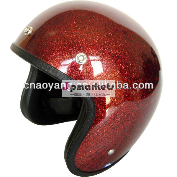 偉大な品質2014年frp/absオープンフェースとのオートバイのヘルメットの赤く輝くフレーク絵画問屋・仕入れ・卸・卸売り