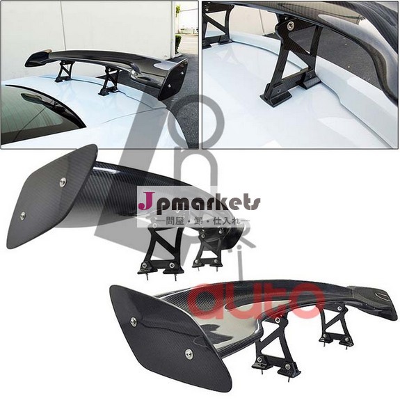ユニバーサルgtウイングスポイラーリアトランク57" 本物のカーボンファイバー+carbon脚/プレート問屋・仕入れ・卸・卸売り