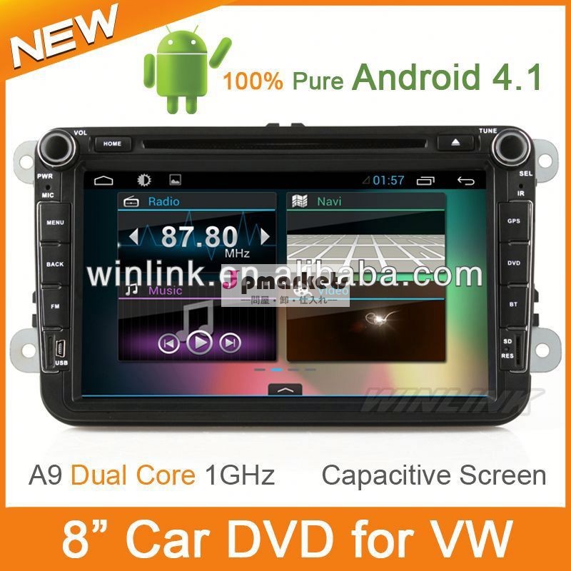8" 4.1純粋なアンドロイド容量性スクリーンvwゴルフ4のための車のマルチメディアdvdプレーヤー無線lanで構築されたrds含まれてい問屋・仕入れ・卸・卸売り