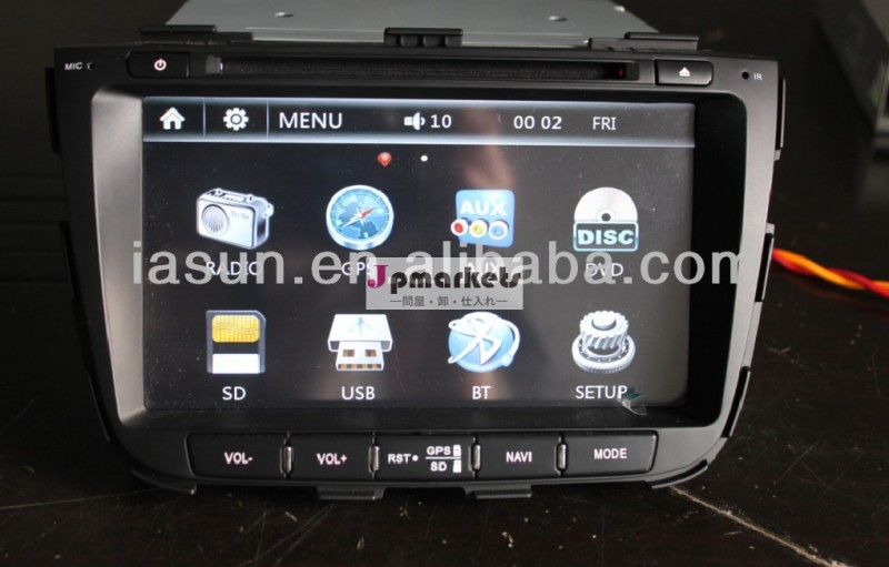新しいホット2din8インチ800*480デジタルタッチスクリーンカーオーディオdvdgps2013起亜ソレントのための問屋・仕入れ・卸・卸売り