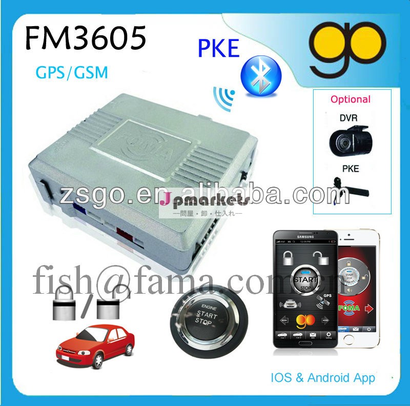 スマートフォンgsmブルートゥース付車の警報システムpke- fm3605問屋・仕入れ・卸・卸売り