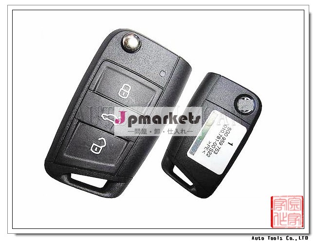 vwゴルフ用3ボタンリモートフリップキー5g0959752434mhz48ak001055チップ内部問屋・仕入れ・卸・卸売り
