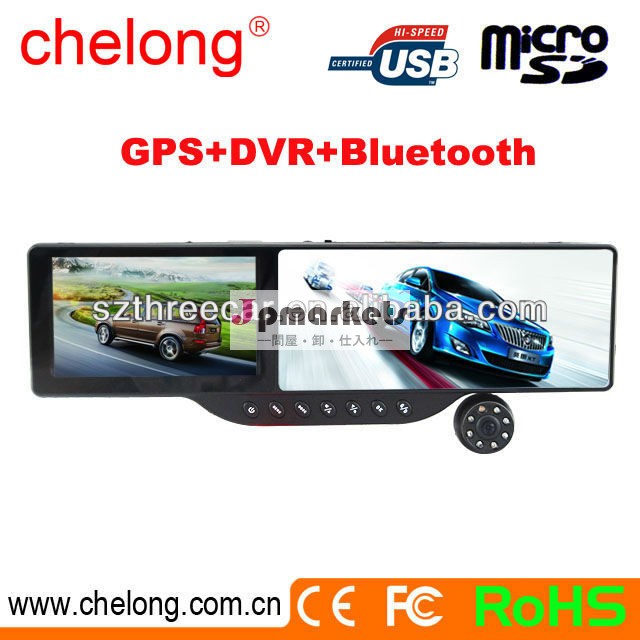 5インチgpsナビゲーション+車dvrバックミラーのbluetoothヘッドセット問屋・仕入れ・卸・卸売り