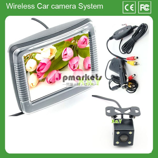 Ledナイトビジョン2.4gワイヤレス前に車のリアビューカメラとキットを3.5インチカーモニターや、 150度のミニカメラ問屋・仕入れ・卸・卸売り