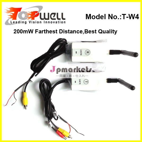 最新2014年200mw遠い距離安定した品質dc9v~50v重い- デューティ2.4ghzワイヤレスビデオトランスミッターの車やバン・受信機問屋・仕入れ・卸・卸売り