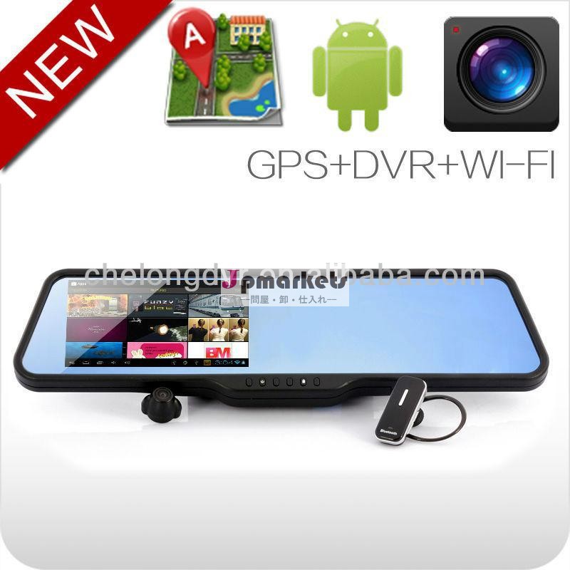 Ac抗- グレアdashcamアンドロイドのgps無線lanbluetooth車dvrバックミラー問屋・仕入れ・卸・卸売り