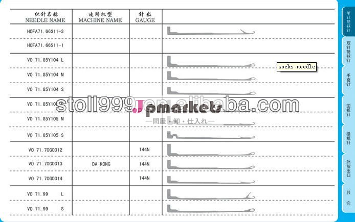 ダコングi so9000単気筒靴下編み針問屋・仕入れ・卸・卸売り