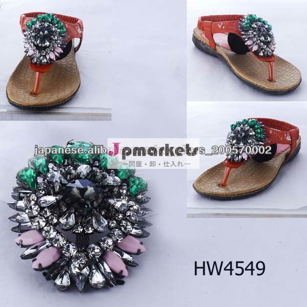 ファッションの女性はサンダルのスリッパをバックル , shoe trin ,shoe buckl, catena di scarpe HW4549問屋・仕入れ・卸・卸売り