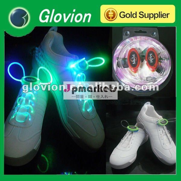 新たな光led靴ひもアップコイル状弾性靴紐ledフラッシュ照明グローの靴ひも問屋・仕入れ・卸・卸売り