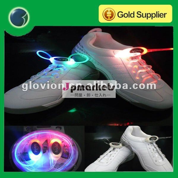 led靴ひも売れ筋バッテリー付き光る靴ひもを導いたノベルティデザインツイスト靴紐問屋・仕入れ・卸・卸売り
