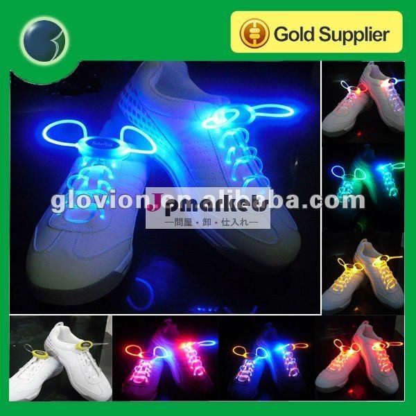 新しいled虹照明付き安全靴紐靴紐ledバッテリー付き靴ひも問屋・仕入れ・卸・卸売り