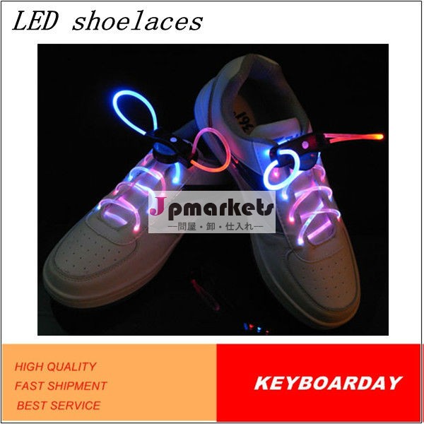 ledフラッシュの靴ひものための靴のあらゆる種類の当事者で、 ナイトクラブでカラフルな選択肢問屋・仕入れ・卸・卸売り