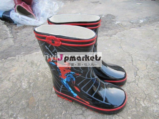 標準的で安いchindernゴム製雨靴、スパイダーマンは雨靴CM6441をからかう問屋・仕入れ・卸・卸売り