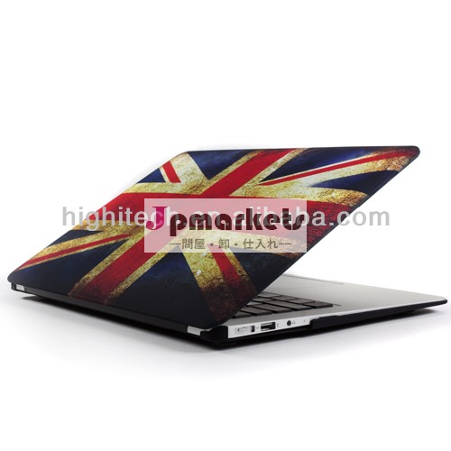 ヴィンテージ英国イギリス国旗ゴム製のハードケースカバーのmacbookのラップトップのための空気プロ問屋・仕入れ・卸・卸売り