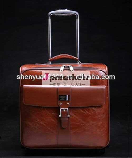 高品質な旅行トロリー荷物袋/レトロ革トロリーバッグの男性問屋・仕入れ・卸・卸売り