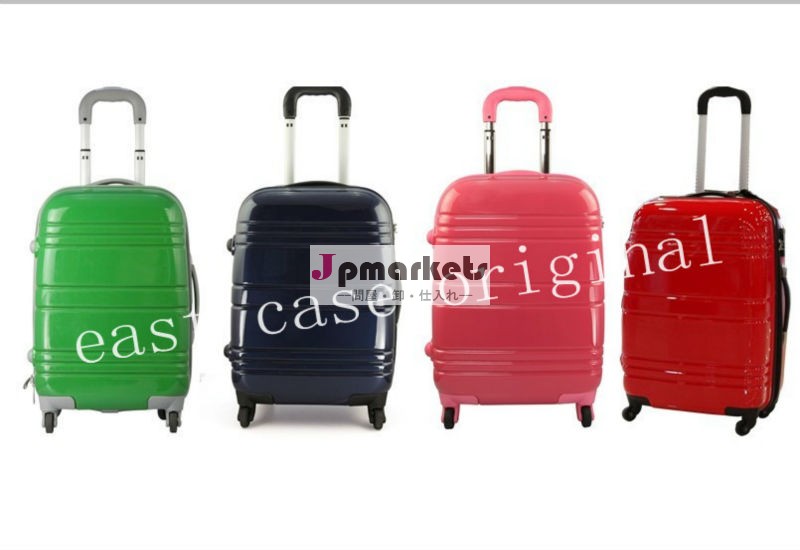 PC hardside spinner luggage 4 wheeled silver steel tsa lock travel case問屋・仕入れ・卸・卸売り