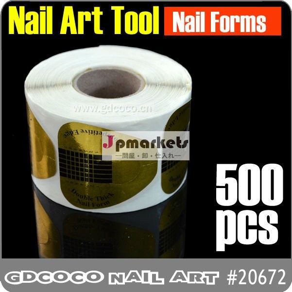 黄金のフォーム20672#nail500cカーブロールに/・アクリルネイルネイルuvジェルを延長するためのパレット問屋・仕入れ・卸・卸売り
