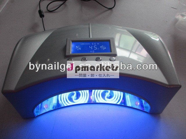 新しいスタイル2014年ハイパワーledランプのためのccfl66w両手爪uvランプネイルドライヤーファン付きフーツのために乾燥させることができる問屋・仕入れ・卸・卸売り