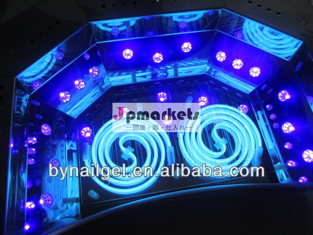 2014年66wccfl+ledハイパワーuvネイルランプ2針が主導紫外線爪ジェルネイルドライヤーファン付き問屋・仕入れ・卸・卸売り
