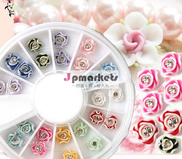 プロの卸し売り優れた品質の工場価格3d美しいb01fimoネイルアートプラスチック製の花飾り問屋・仕入れ・卸・卸売り