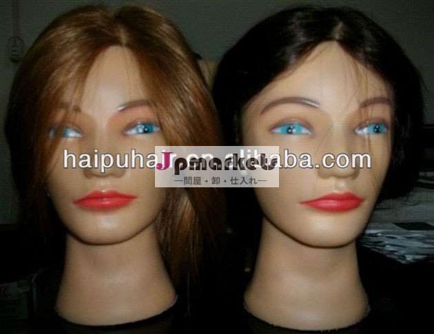 ヨーロッパの女性の顔とトレーニングヘッドブロンドの髪、 任意を構成する、 でも髪の長さ問屋・仕入れ・卸・卸売り