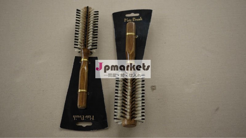 丸いハンドル中国家庭用品木製ヘアブラシ問屋・仕入れ・卸・卸売り