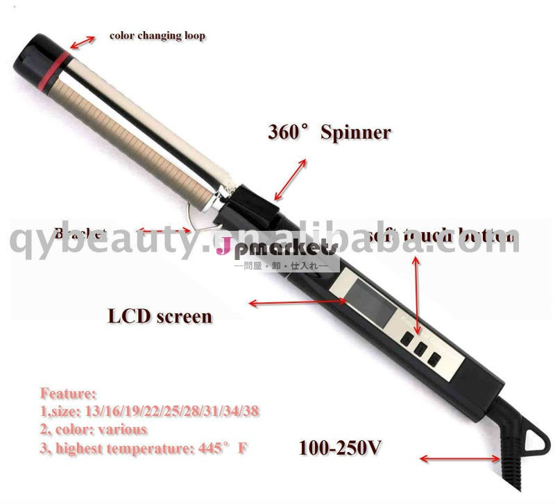 2013 Newest QY-2009 curling hair irons with LED temperature display MCH heater問屋・仕入れ・卸・卸売り