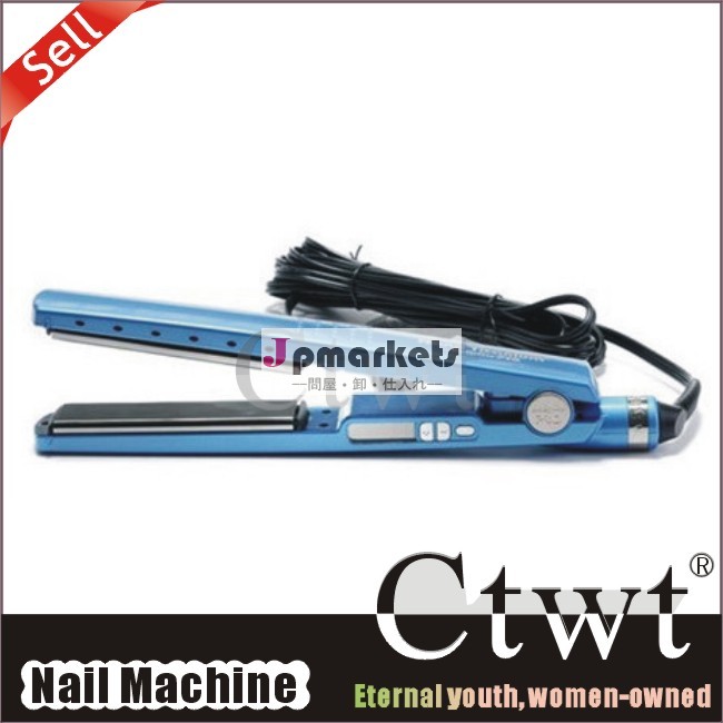 青プロナノチタン11/4ストレートヘアアイロン/平らな鉄、 私達プラグと110v450度問屋・仕入れ・卸・卸売り