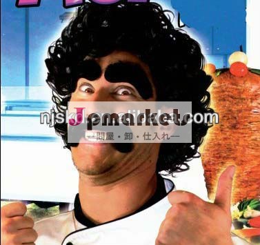 黒合成クック面白いウィッグパーティー問屋・仕入れ・卸・卸売り