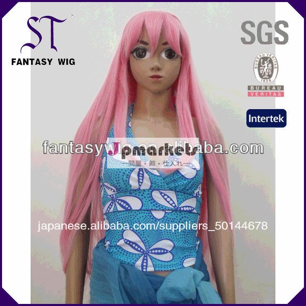 stの女の子ピンクのリンク素晴らしい長いストレートコスプレウィッグ問屋・仕入れ・卸・卸売り