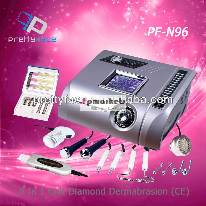 美容機器。 pf-n96、 ダイヤモンドの皮膚剥離のmicrodermabrasionのマシンのmicrodermabrasionunits6in1( ce)、 guanghzou問屋・仕入れ・卸・卸売り